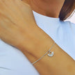 Art Deco Fan Silver Satellite Chain Bracelet