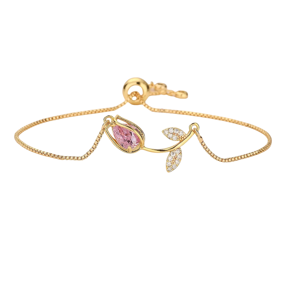 Cute Tulip Bracelet - Pink & White