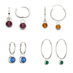 Beginnings Crystal Birthstone Hoop Earring Charms