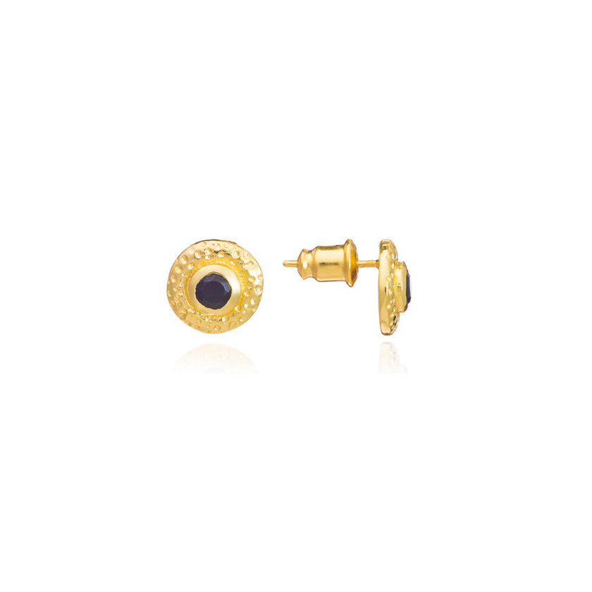 Luna Gemstone Studs Black Onyx