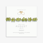 Peridot Crystal Bead Bracelet | August Birthstone Stacking Bracelet