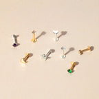 Beginnings Amethyst Cubic Zirconia Labret Stud Earring