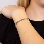 D For Diamond ID Bar Bracelet with Diamond-