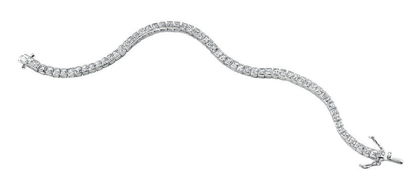 Beginnings Square Tennis Bracelet with Cubic Zirconia