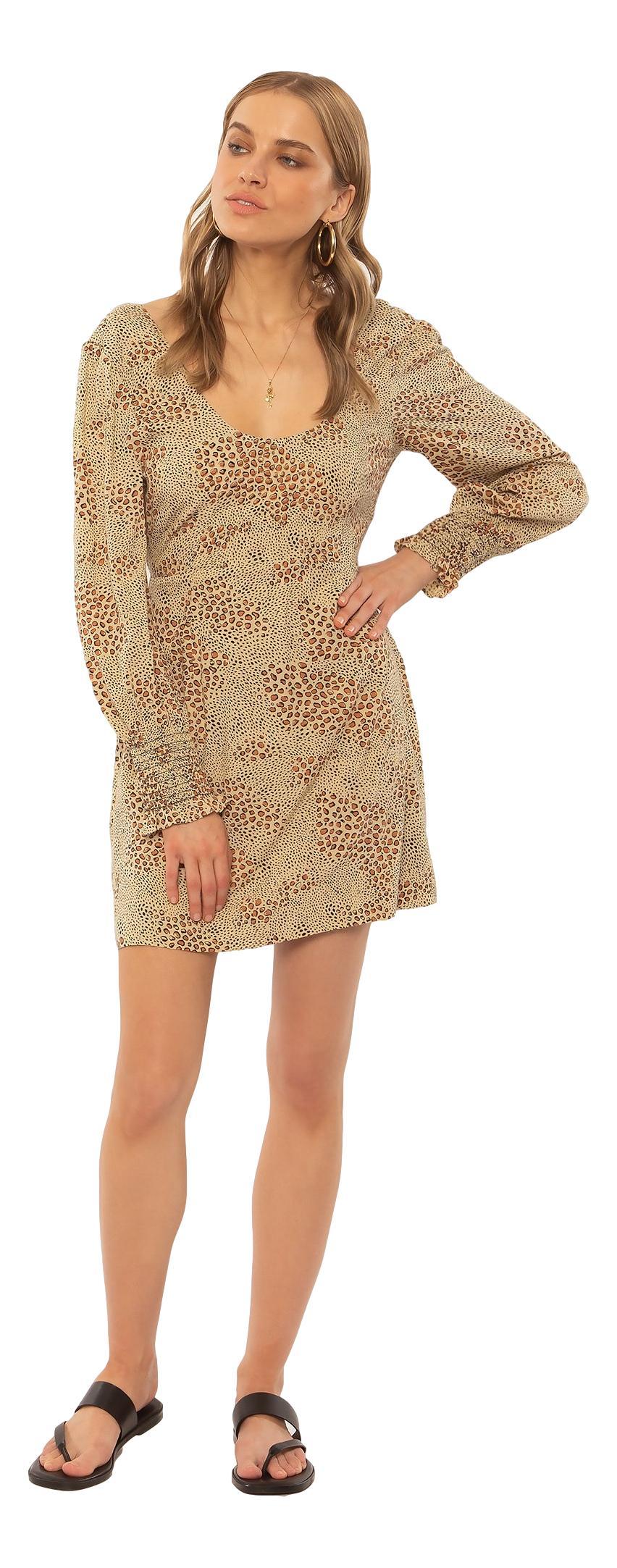 Vestido mini tejido de manga larga Windswept de Amuse Society