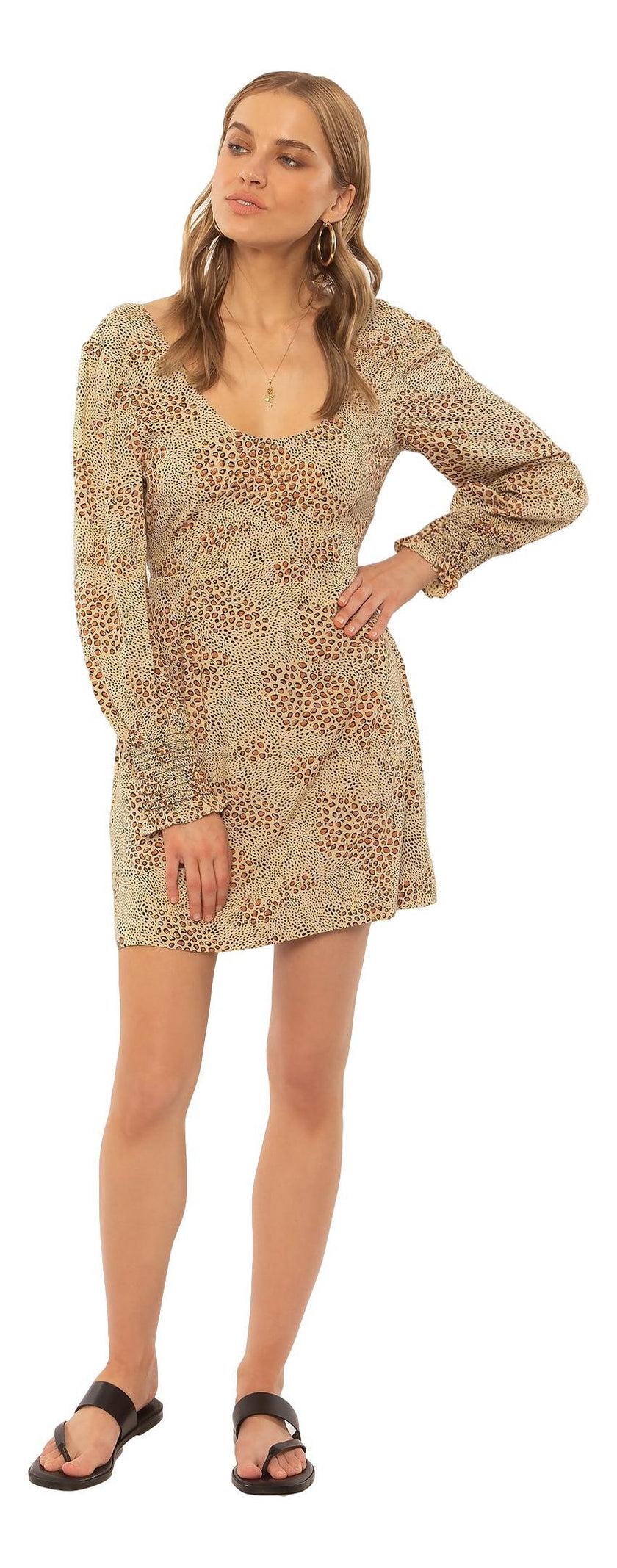 Amuse Society Windswept L/S woven mini dress