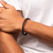 Fred Bennett Two Tone Woven Leather Bracelet
