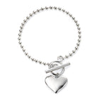 Beginnings Ball Chain Bracelet with Heart Tag