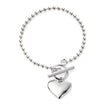 Beginnings Ball Chain Bracelet with Heart Tag