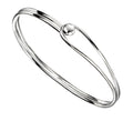 Beginnings Oval Bangle with Feature Ball Clasp