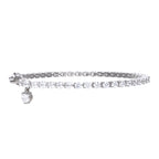 Diamonfire Small Zirconia Charm Tennis Bracelet