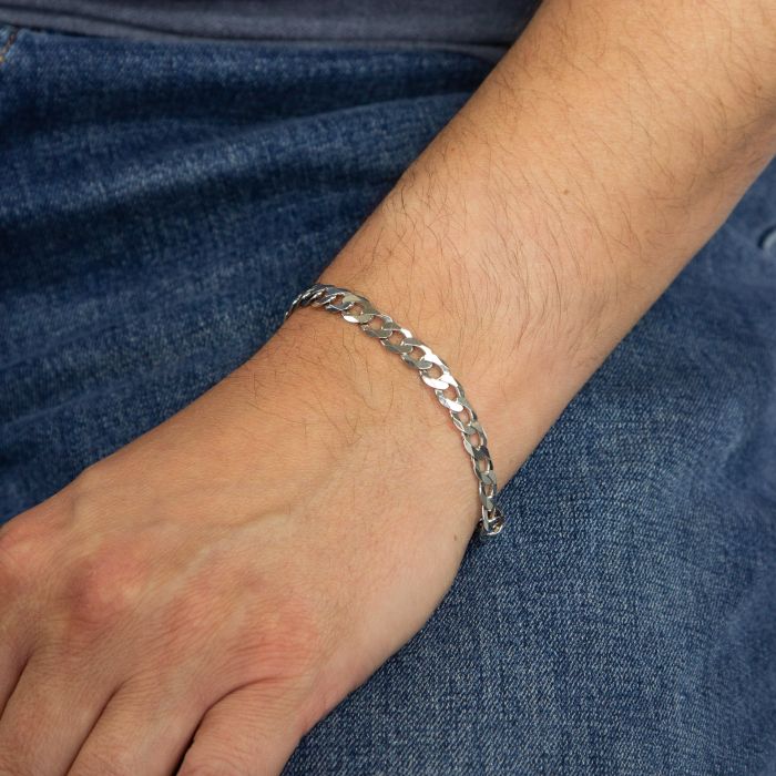Fred Bennett Heavyweight Diamond Cut Curb Chain Bracelet