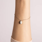 Diamonfire Engravable Tag Bracelet with Pave Set Oval Tag
