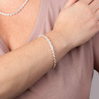 Beginnings Diamond Cut Rope Chain Bracelet