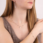 Diamonfire Pull Through Chain Drop Earrings