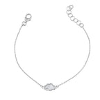 D For Diamond Pearlised Enamel Cloud Bracelet with Diamond