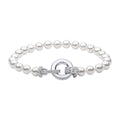 Diamonfire Shell Pearl Bracelet with Zirconia Feature Clasp