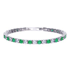 Diamonfire Two Tone Zirconia Tennis Bracelet