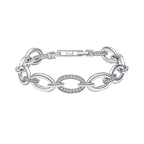 Diamonfire Oval Link Chain Bracelet