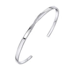 Beginnings Twist Open Bangle with Cubic Zirconia