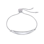 D For Diamond Pink Flower Toggle Bracelet with Diamond