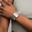 Beginnings Hammered Disc Statement Cuff Bangle