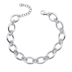 Beginnings Oval Link Bracelet with Textured Connection Links