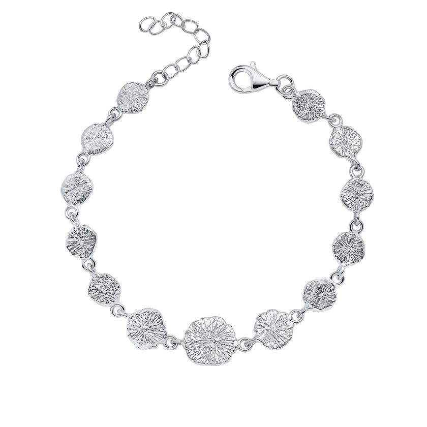 Beginnings Spray Textured Discs Bracelet