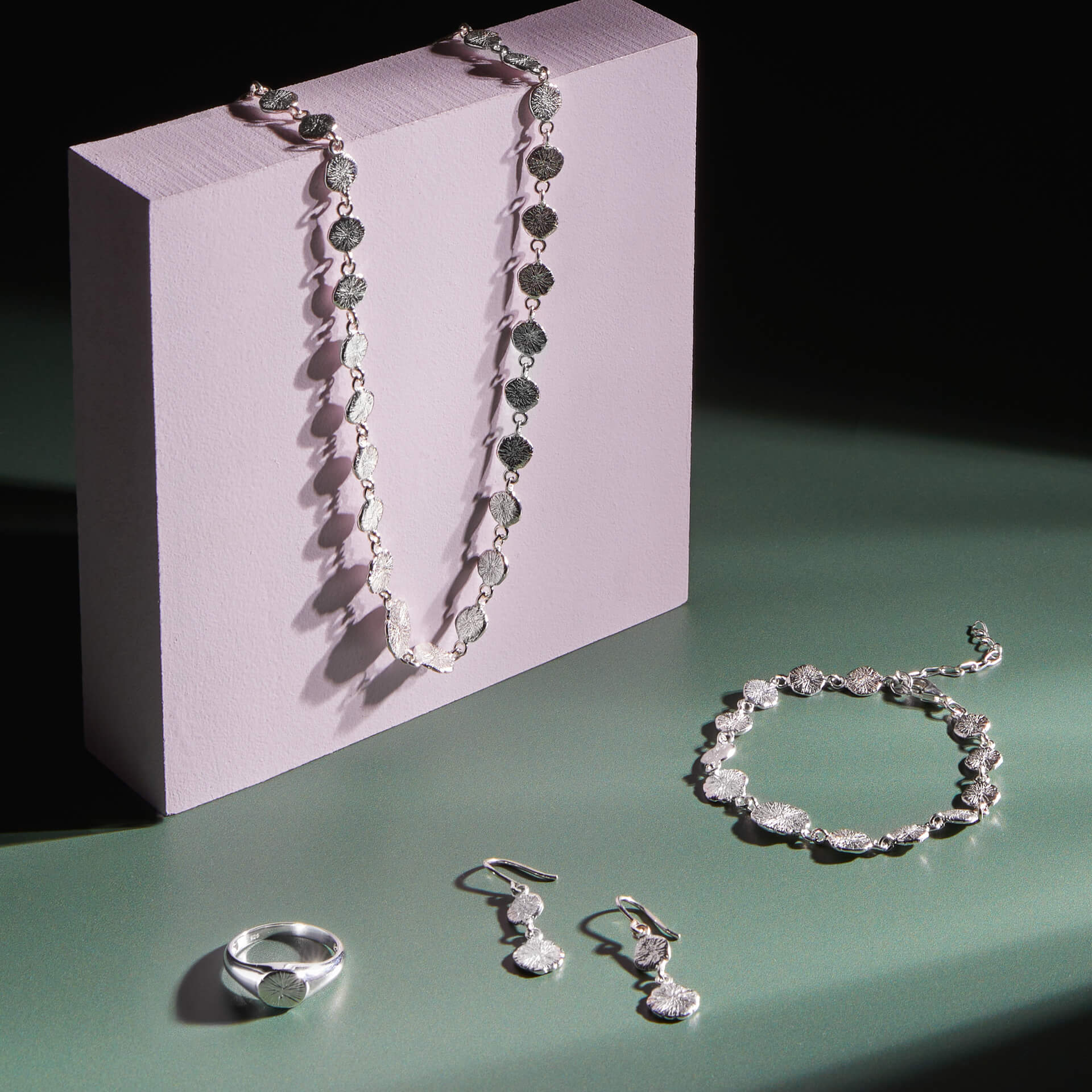 Beginnings Spray Textured Discs Drop Earrings