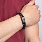 Fred Bennett Thick Braided Leather Bracelet