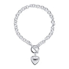 Beginnings Puff Heart T-Bar Chain Bracelet