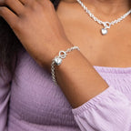 Beginnings Puff Heart T-Bar Chain Bracelet