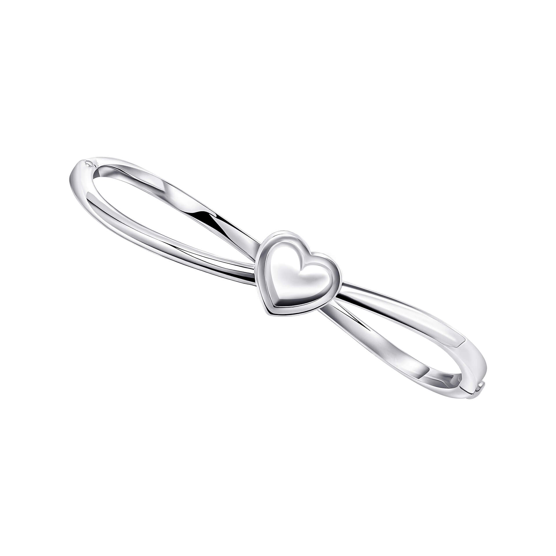 Beginnings Hinged Heart Bangle