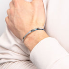 Fred Bennett Stainless Steel and Blue PVD Bangle