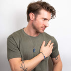 Fred Bennett Lapis Dog Tag Pendant