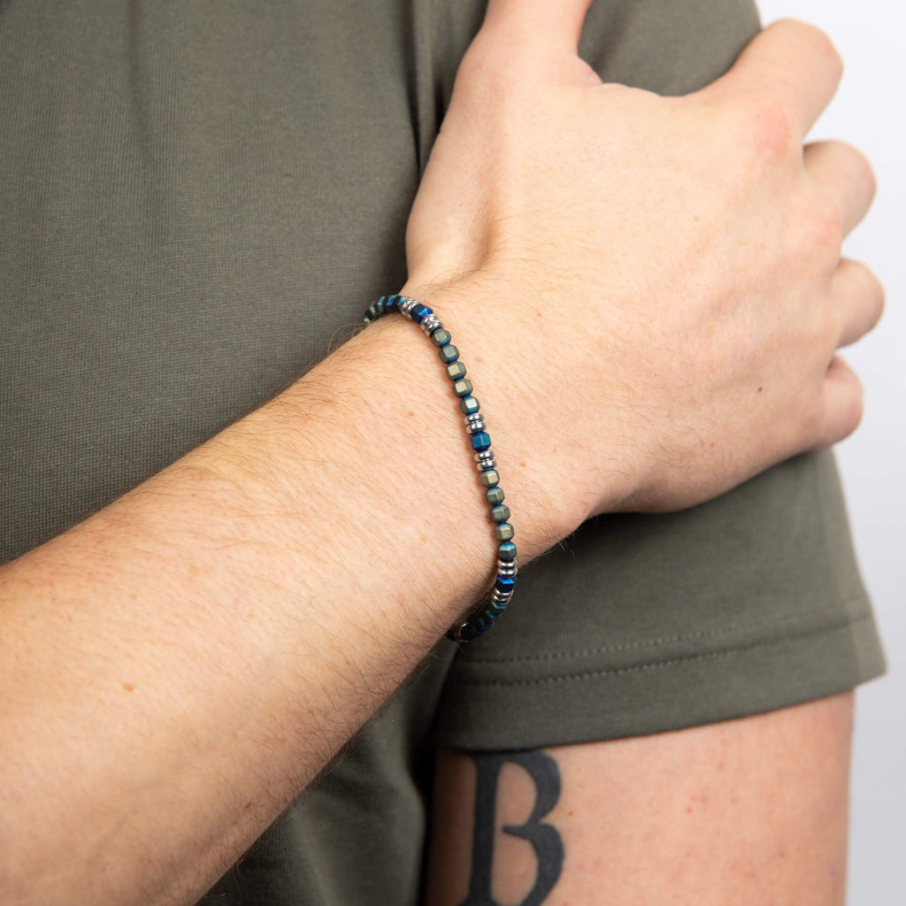 Fred Bennett Blue Hematite Bead Bracelet