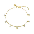 Diamonfire Four Claw Set Zirconia Station Bracelet