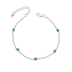 Laura Ashley Silver Thornage Flowers Station Bracelet
