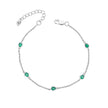 Laura Ashley Silver Thornage Flowers Station Bracelet