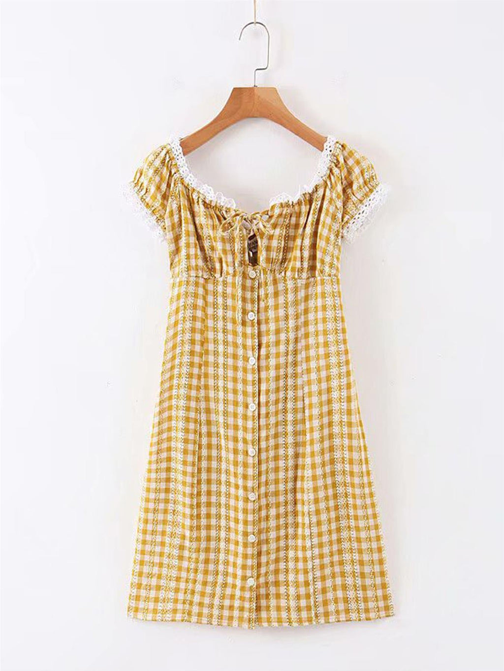 Off The Shoulder Puff Sleeve Mini Dress In Mustard Floral Print