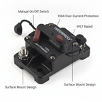 100A 12V/24V/48V Automatic over-current DC circuit breaker / switch