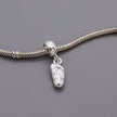 New Baby Personalised Silver Charm