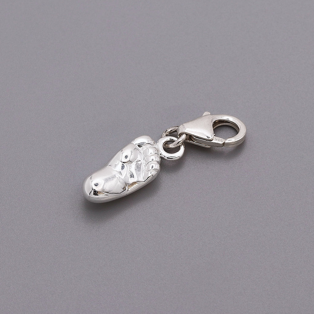 New Baby Personalised Silver Charm