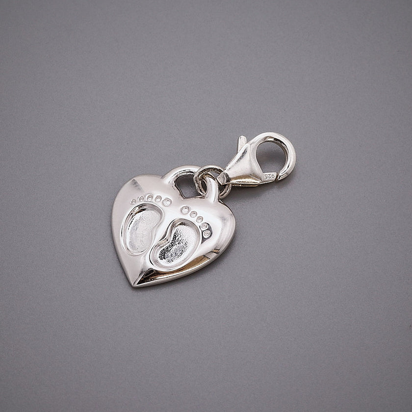 Baby Footsteps Personalised Silver Charm