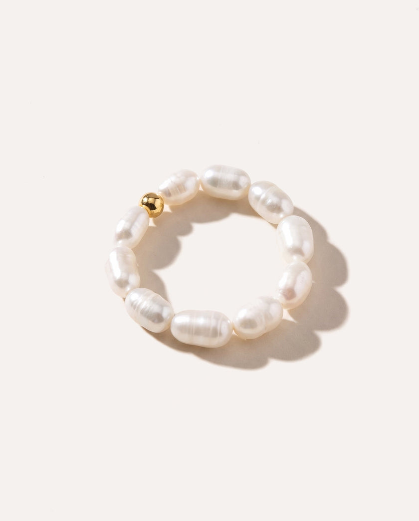 Bague perles et billes