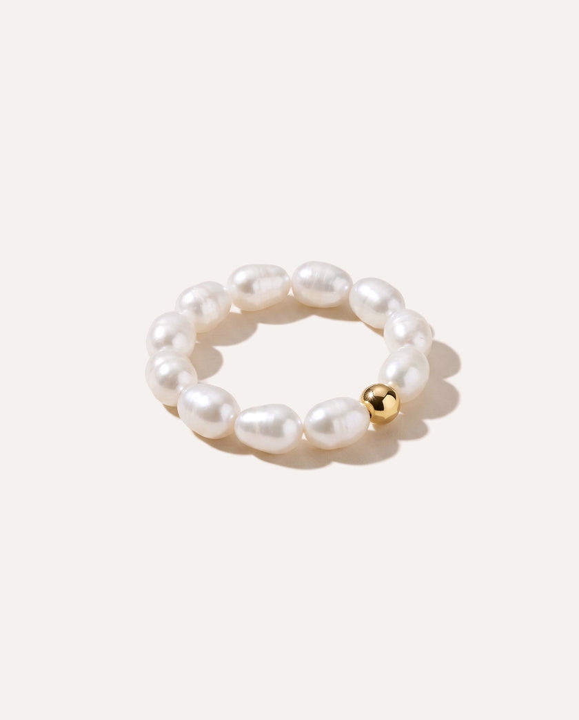 Bague perles et billes