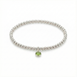 Peridot August Birthstone Bracelet | Stretch Bead Charm Design