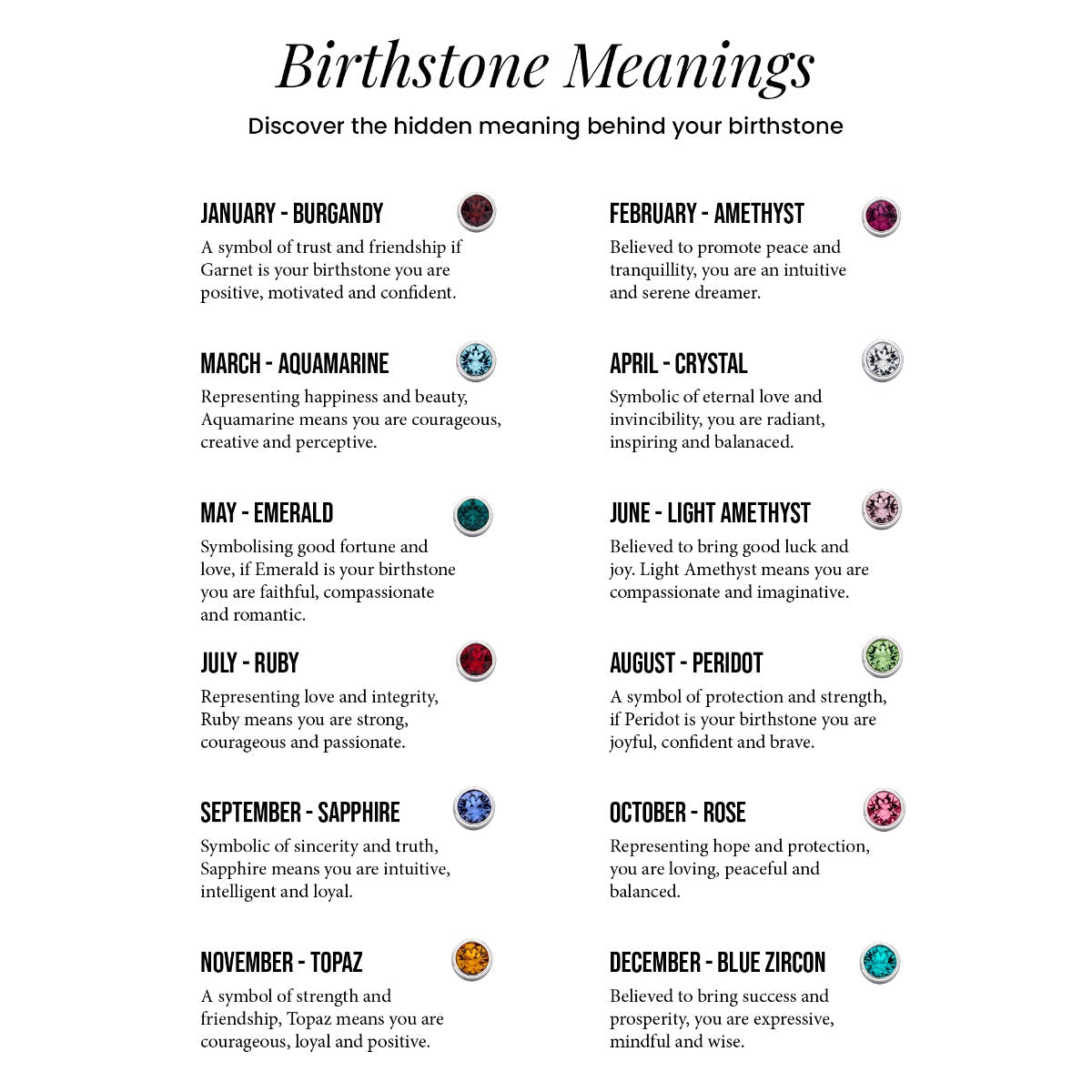 Beginnings Crystal Birthstone Ring