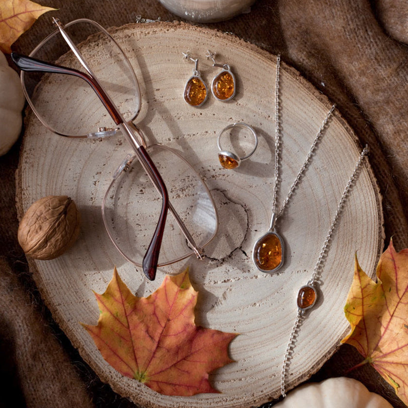 Amber ELEMENTS Drop Earrings