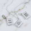 Hardback Book Personalised Silver Charm